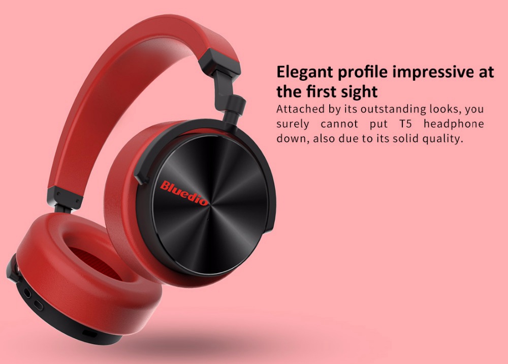 Bluedio T5 Wireless Bluetooth Headphone with Microphone - Yellow