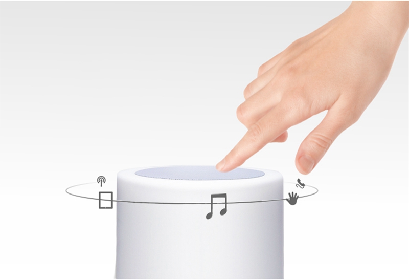 Geekbes S17A Cylindrical Smart Music Light Bluetooth 3.0 APP Control 3.5mm USB Smart Touch Adjustment 6 Ambient Lights 3 White Lights - White