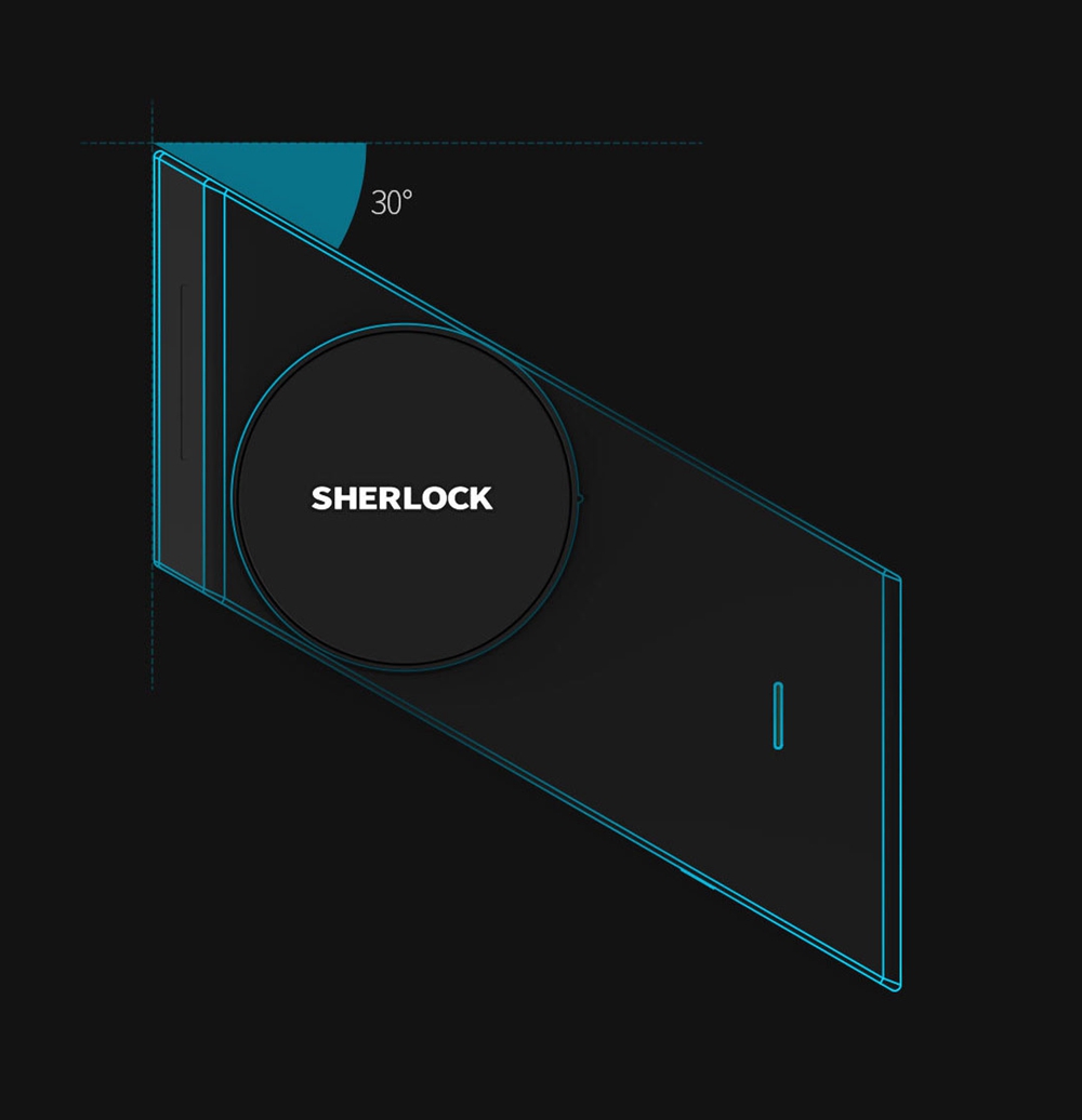 Xiaomi Sherlock Smart Lock M1 App Control Indoor Touchable 3M Glue Built-in MJSC Chips App Virtual Key 3800mAh Li Battery -Left Hand Door
