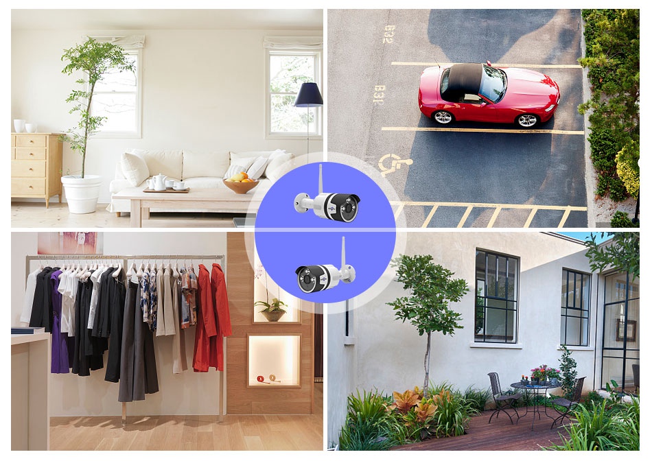 Hiseeu FHY 1080P WiFi IP Camera 2.0MP CMOS Metal Case Two-way Audio Night Vision Security Camera -White