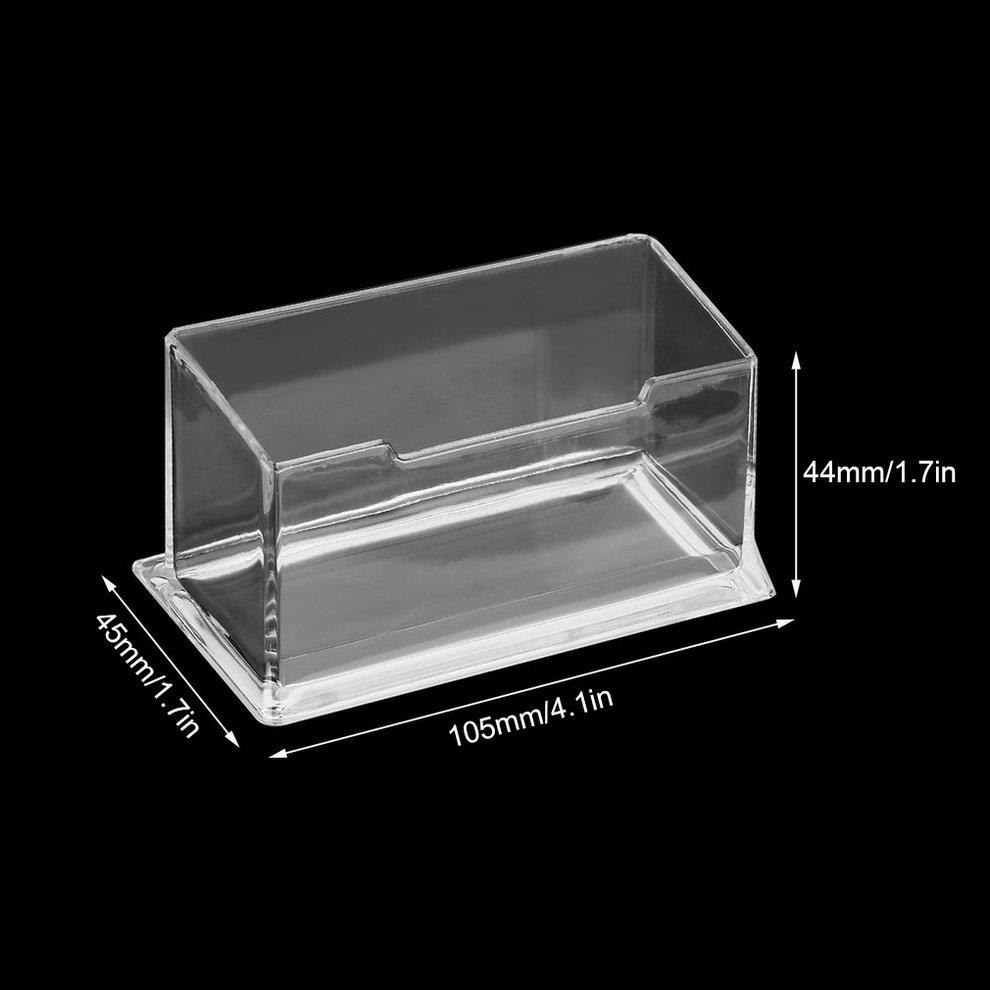 Clear Desktop Business Card Holder Display Stand Acrylic Plastic Desk Shelf