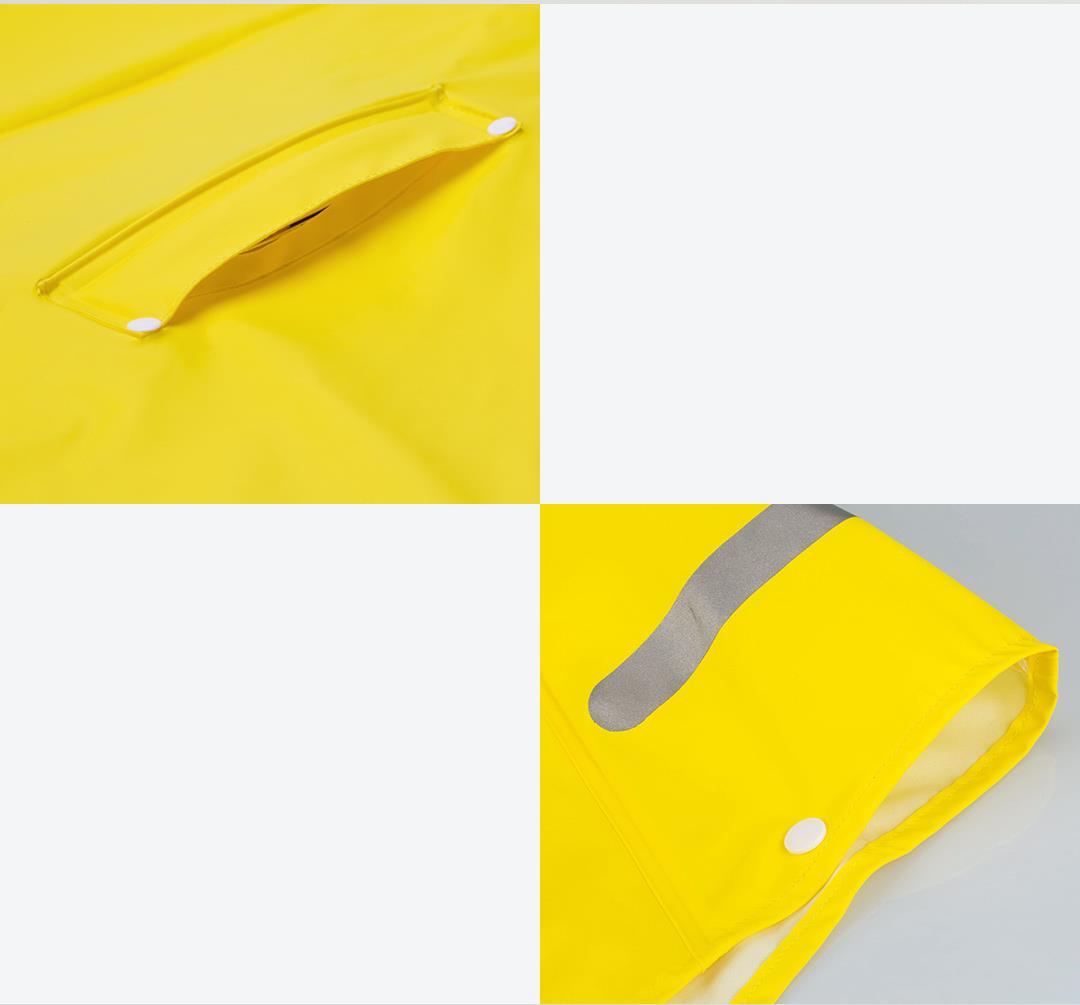 Xiaomi Mijia Children Cape Raincoat Cloak Design Soft Light Rainproof Security Reflection - Yellow 140/68cm