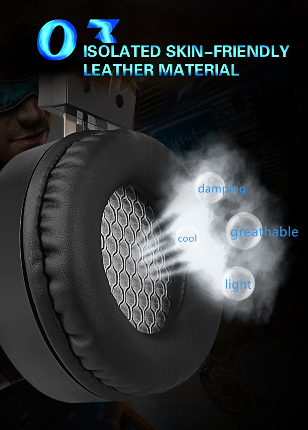 M1 Gaming Headset with Mic 3.5mm+USb Interface Colorful Glowing - Black Silver