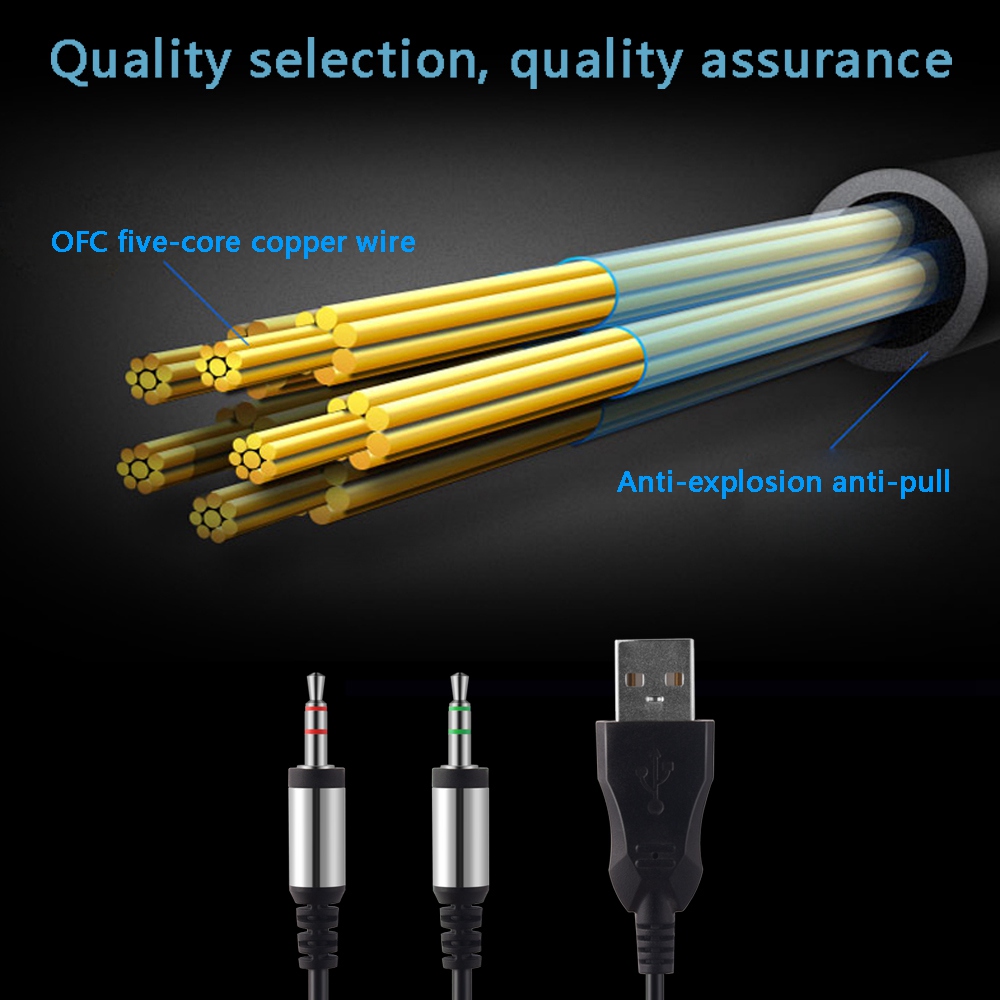 M1 Gaming Headset with Mic 3.5mm+USb Interface Colorful Glowing - Black Silver