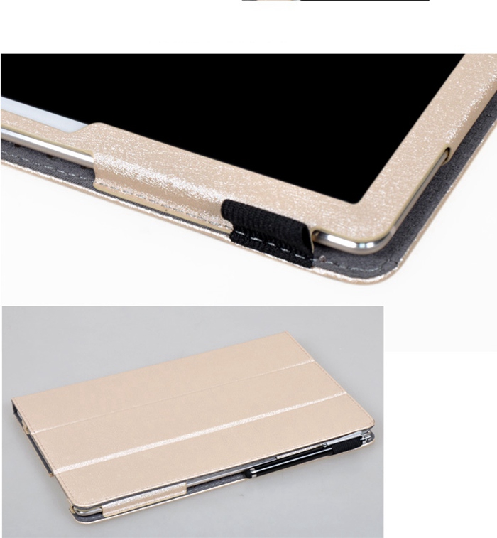 Protective Leather Case With Kickstand Armband Function For Huawei M5 10.8 Inch Tablet PC - Black