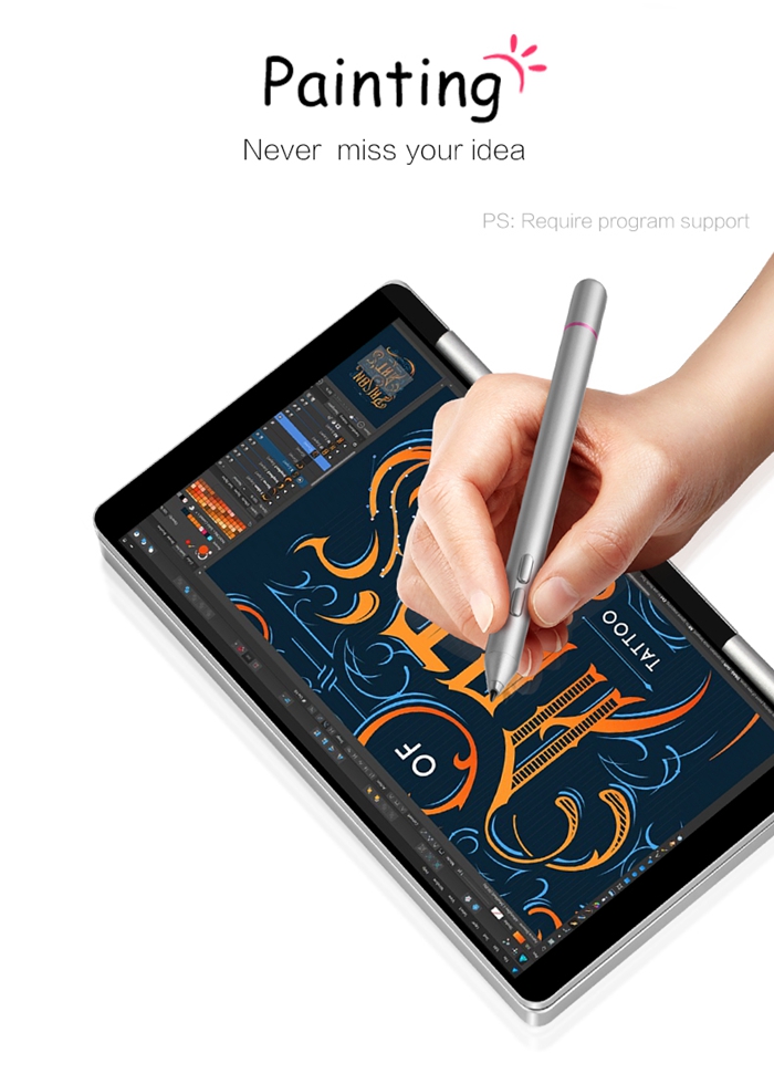 One Netbook One Mix Laptop Intel Cherry Trail x5-Z8350 Quad Core 7" IPS Screen 1920*1200 Windows 10 8GB DDR3 128GB eMMC - Silver