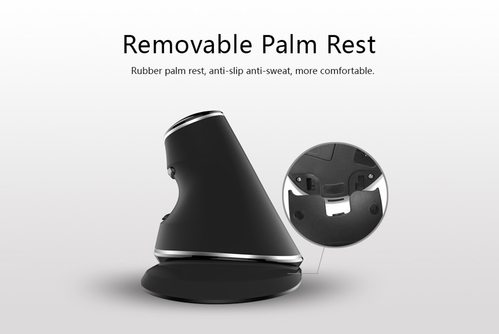 Delux M618 Plus 2.4G Blue Light Wireless Portable Mobile Mouse 6 Buttons For PC Laptop Desktop 1600 DPI - Black