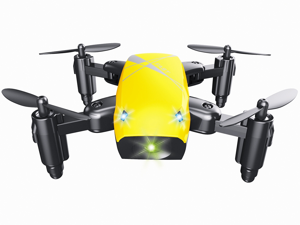 BROADREAM S9 Mini Foldable RC Quadcopter with Headless Mode LED Lights RTF - Yellow