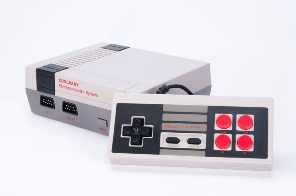 Coolbaby RS-39 Game Consoles HDMI Mini Retro Classic Built-in 600 Games Support NES - Grey and White