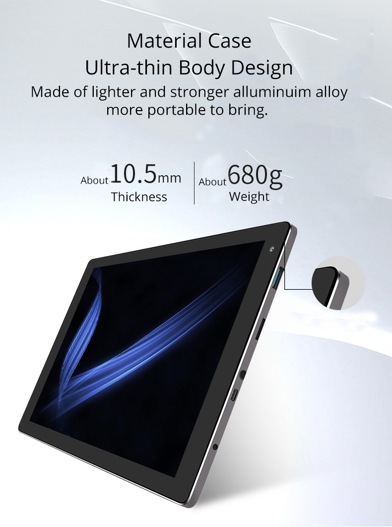 Jumper EZpad 7 Tablet Intel Cherry Trail X5 Z8350 Quad Core (Black+Gray) + Original Magnetic Docking Keyboard Case (Black)