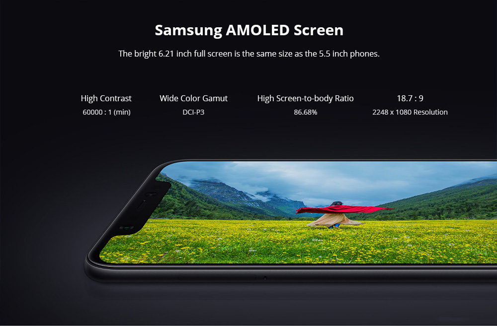 Xiaomi Mi8 6.21 Inch 4G LTE Smartphone Snapdragon 845 6GB 64GB Dual 12MP Rear Cameras MIUI 9 AMOLED Screen NFC Face ID Type-C Fast Charge - Black