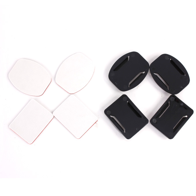 8PCS 3M Flat Cambered Surface Pedestal Suitable For Gopro Hero 2/3 Sport DV - Black + Red