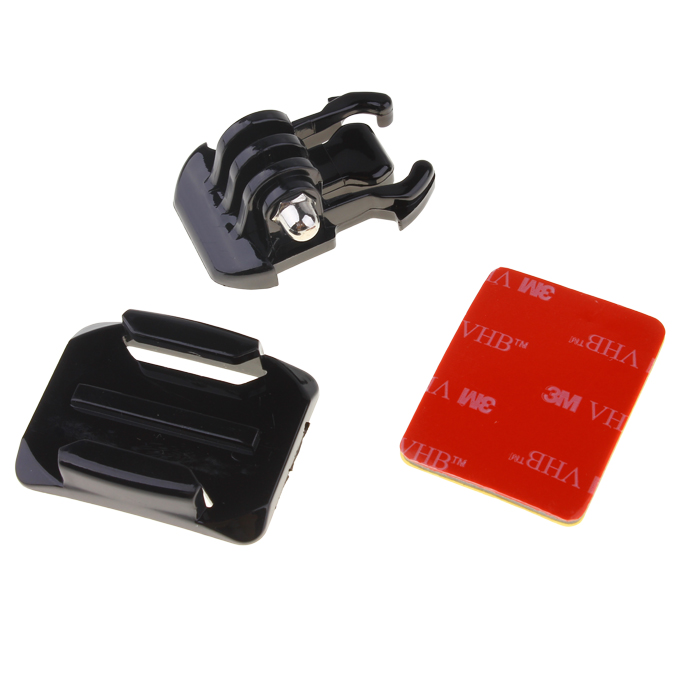 Helmet Curved Surface And Mount 3M VHB Sticker For Gopro HERO2/3 - Black
