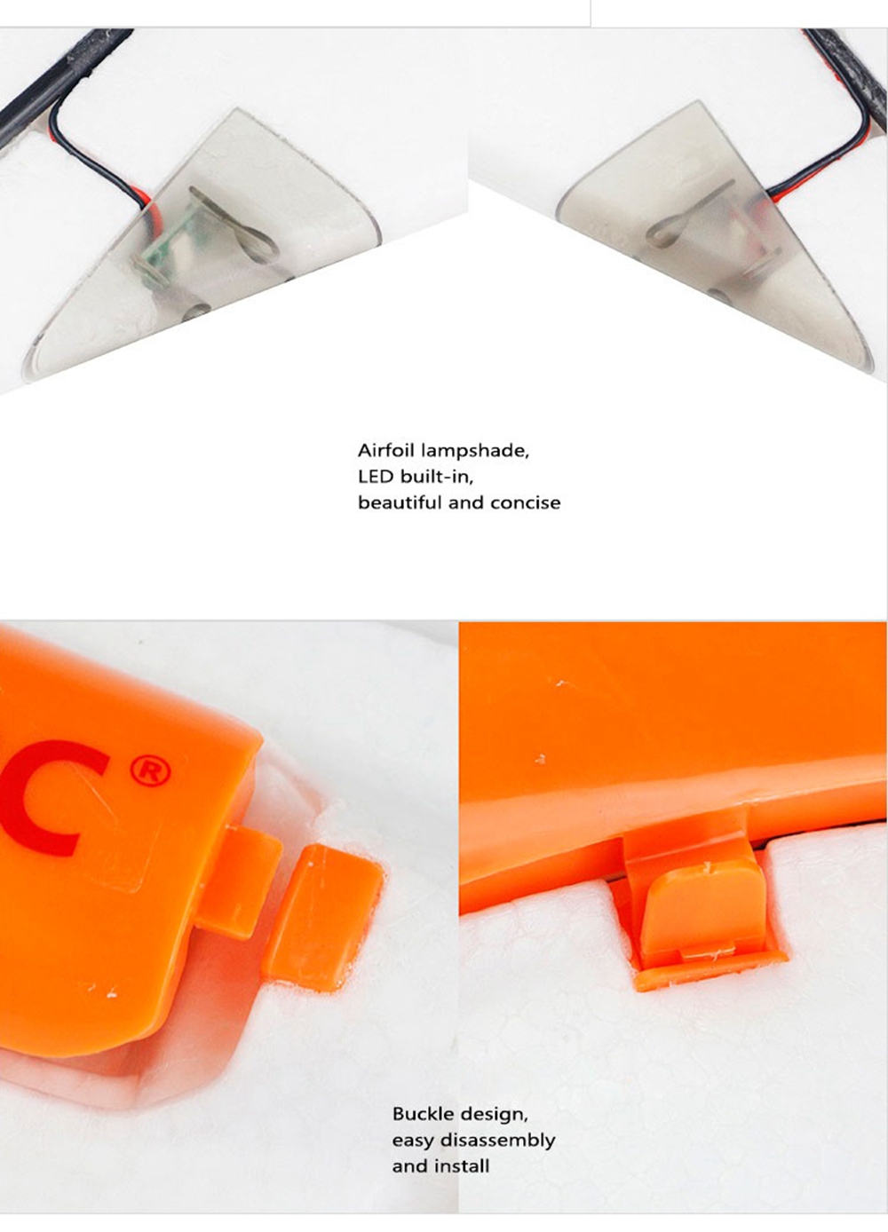 Kingkong/LDARC THUNDER 600X RC Airplane 656mm Wingspan EPO PNP Version - Orange