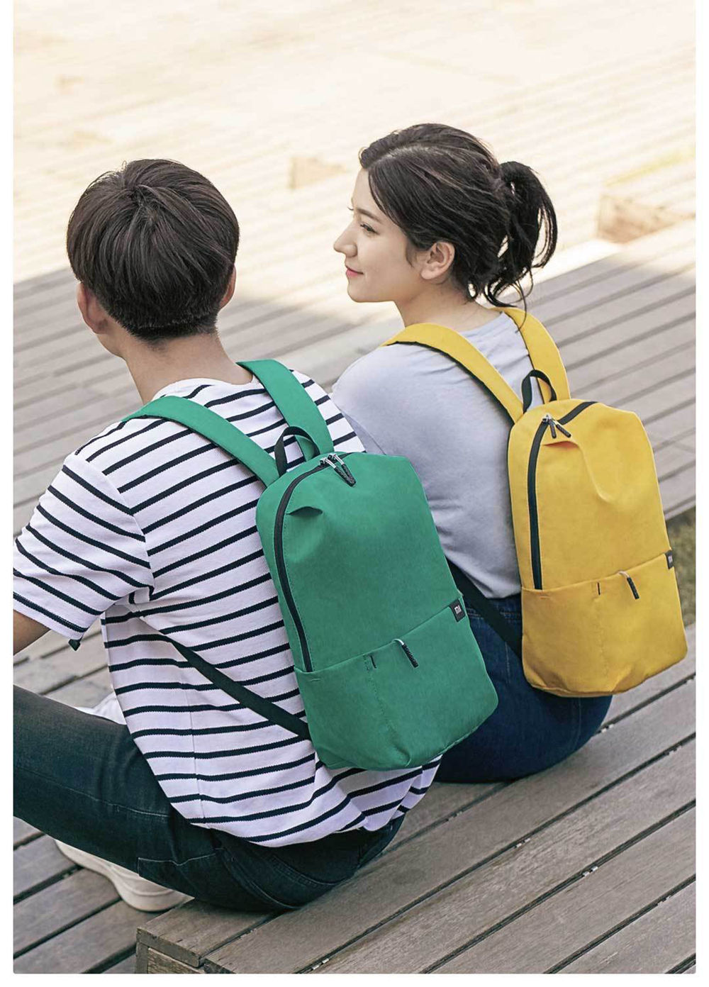 Xiaomi Small Backpack Level 4 Waterproof 10L Capacity Lightweight Burden YKK Zipper - Green