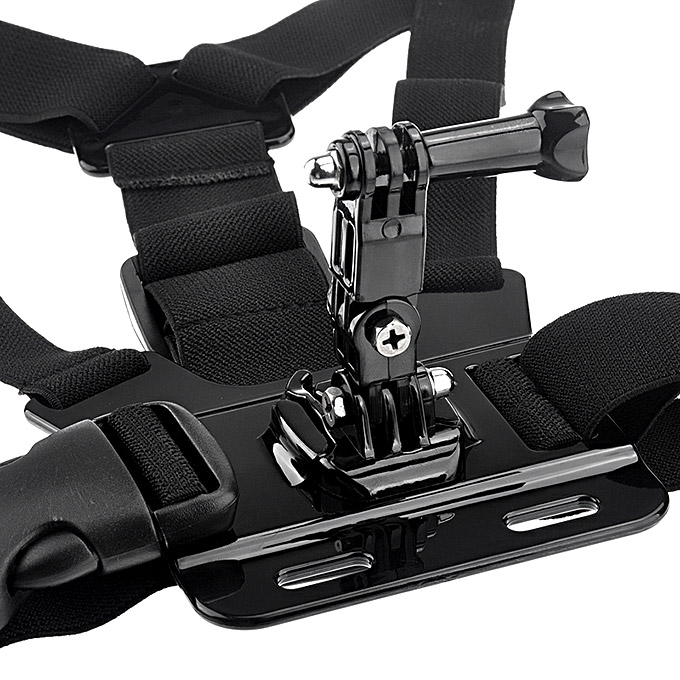 B Model Chest Harness Suitable For Gopro Hero 3/2/1 With 3-way Adjustment Base - Black