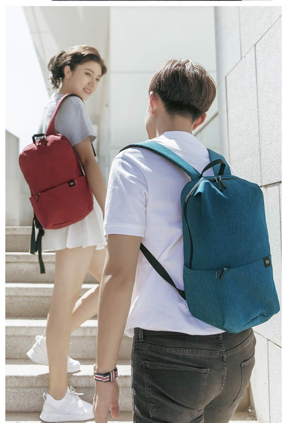 Xiaomi Small Backpack Level 4 Waterproof 10L Capacity Lightweight Burden YKK Zipper - Green