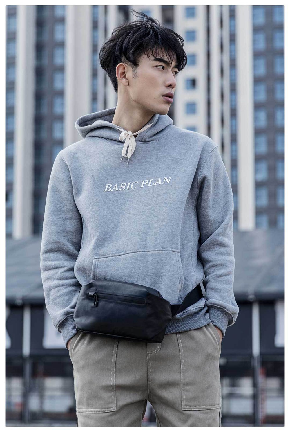 Xiaomi 90 Fun Fashion Functional Pockets Waterproof Two Kinds Of Piggyback Methods With Warning Reflective Strip - Black