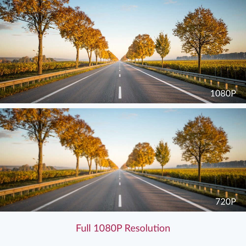 International Version YI Compact Dash Camera 2.7 Inch LCD Screen 1080P Full HD 130 Degree Angle Lens G-Sensor - Black