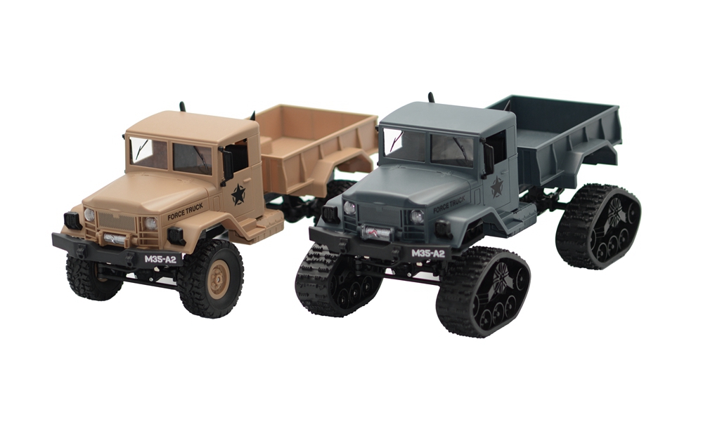 Fayee FY001B RC Car 2.4G 4CH 4WD 1:16 Brushed Off-road Army Truck Snow Tires RTR - Khaki