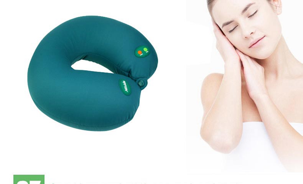 Misida MS-J8102 Electric Car Massage Pillow U-shaped Vibration Massage Pillow Eliminate Fatigue - Green