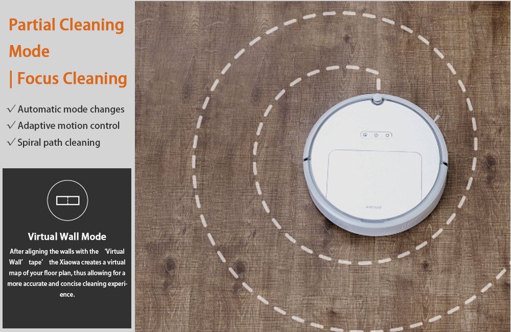 Xiaomi Xiaowa Robot Vacuum Cleaner Youth Version APP Remote Control 1600Pa Suction 640ml Dust Bin 2600mAh Battery MI Vacuum Cleaner -White