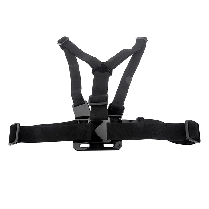 B Model Chest Harness Suitable For Gopro Hero 3/2/1 With 3-way Adjustment Base - Black