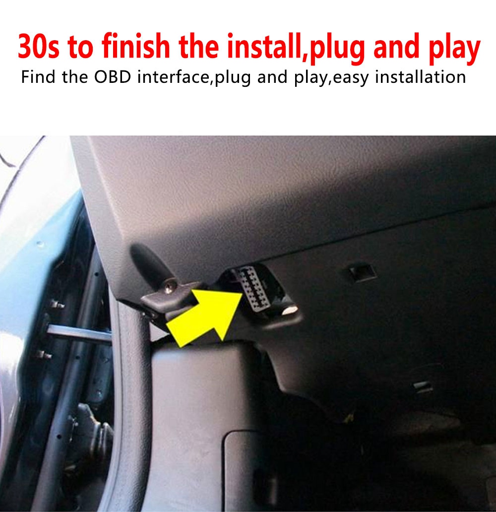 S600 5.8 Inch OBDII Interface Car HUD Head-Up Display Voltage Fuel Speeding Alarm System Multiple Mode Switching - Black