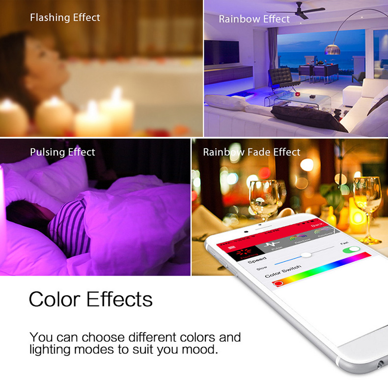 MIPOW BTL201-BK Bluetooth Smart LED Light Bulb APP Smartphone Group Controlled Dimmable Changing Decorative Christmas