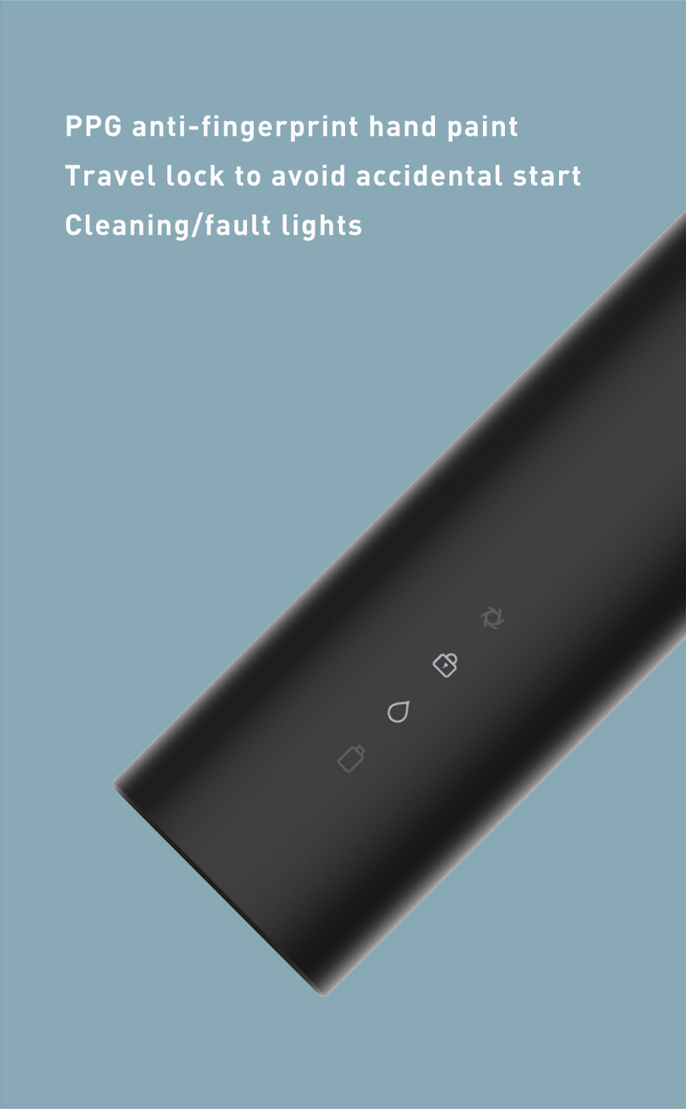 Xiaomi Mijia Electric Shaver Double Blade IPX7 Waterproof USB Charging PPG Anti-fingerprint Paint -Black