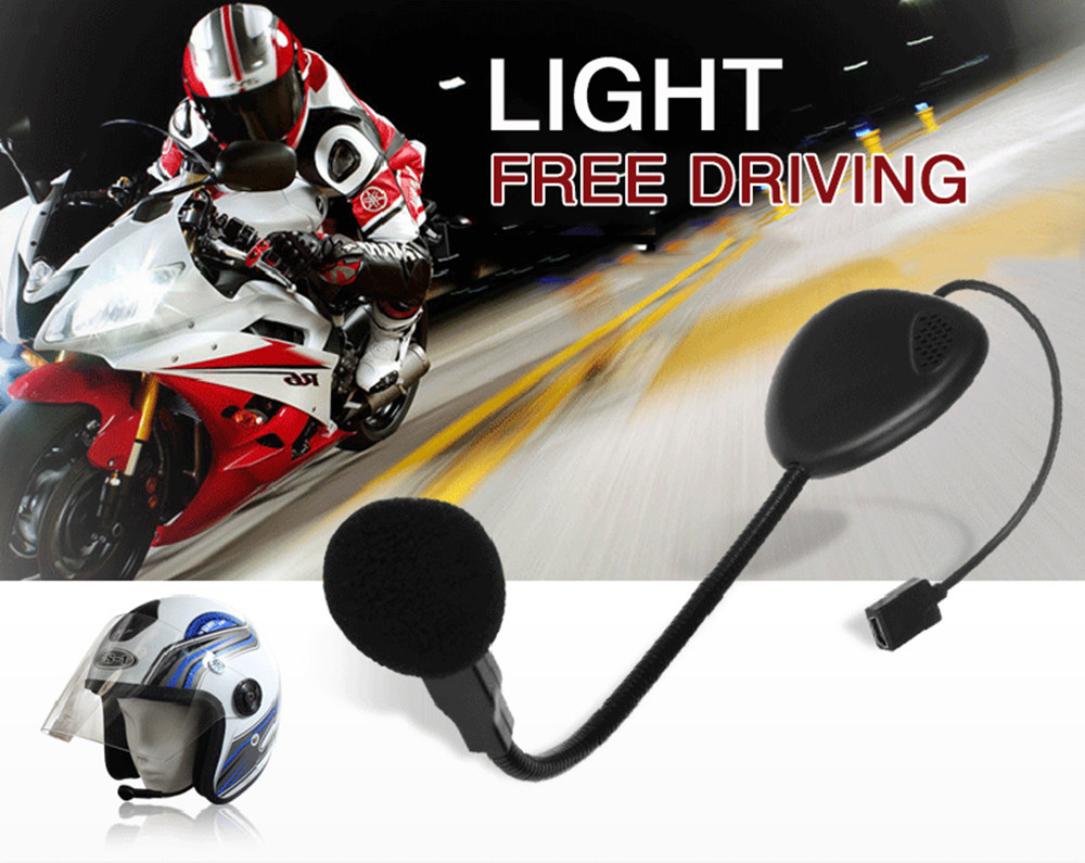 Vnetphone V1-1 Motorcycle Helmet Bluetooth Monaural Headset 10M Bluetooth Distance DSP Noise Reduction Technology - Black