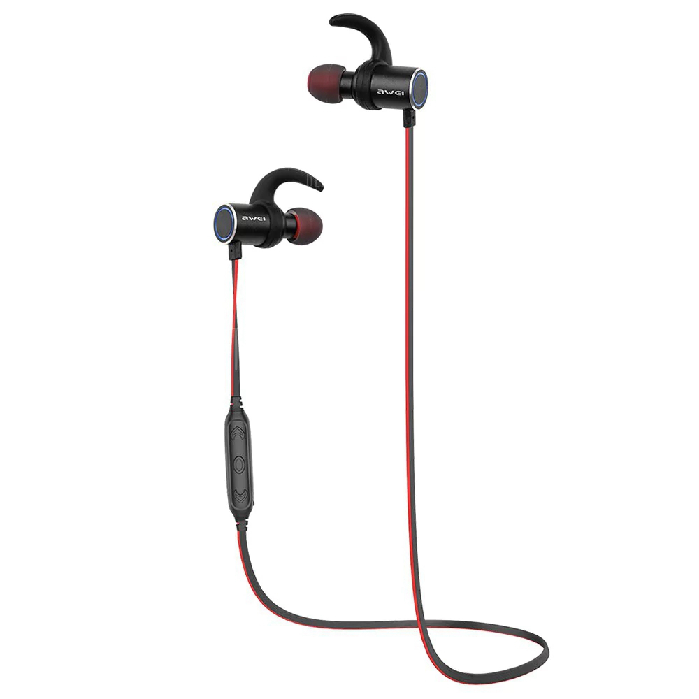 Awei AK8 Headphone Magic Magnet Attraction Bluetooth 4.1 Earphone - Black