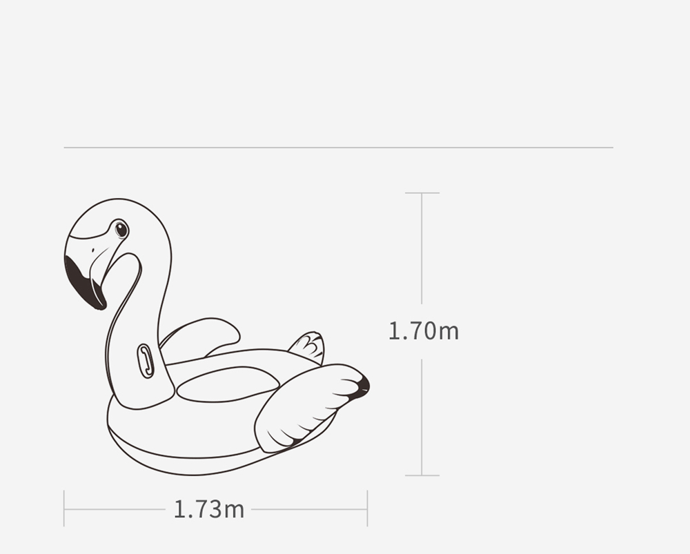 Xiaomi Mijia Bestway Passionate Flamingos Inflatable Ride-ons Summer Beach Water Pool Party Toys Safety Leakproof - Pink