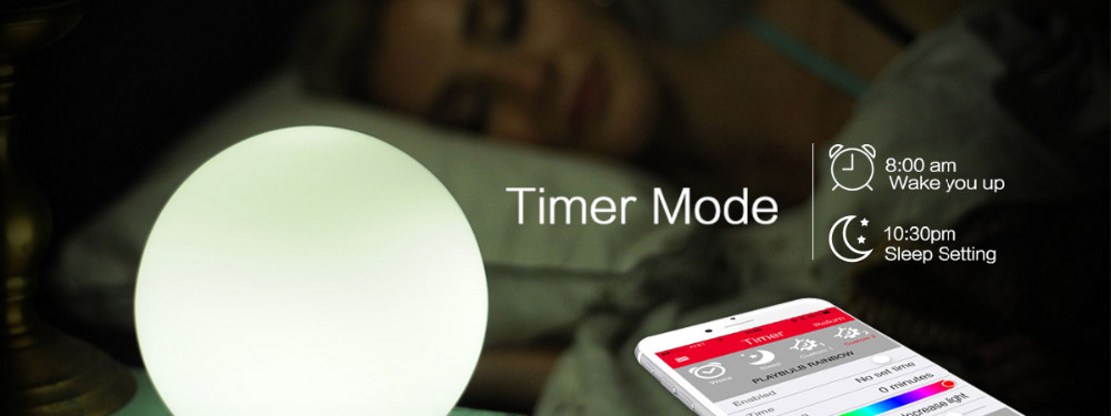 MIPOW BTL301W-WT PLAYBULB Sphere Smart Dimmable LED Glass Orb Light Floor Lamp Night Lights Tap to Change Color-White