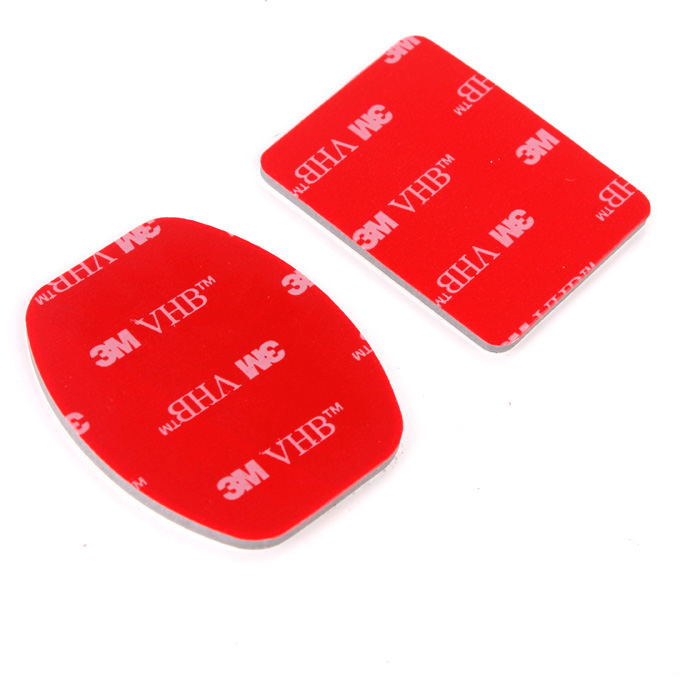 8PCS 3M Flat Cambered Surface Pedestal Suitable For Gopro Hero 2/3 Sport DV - Black + Red