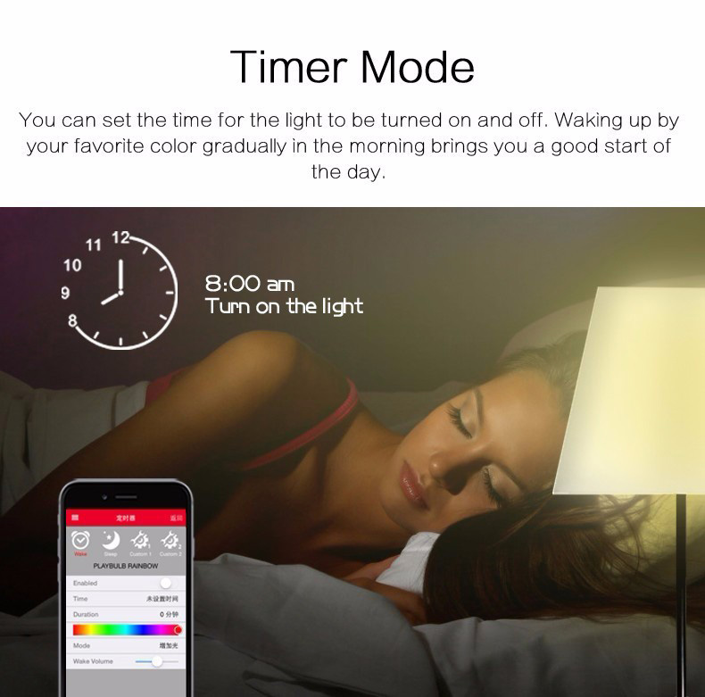 MIPOW BTL201-BK Bluetooth Smart LED Light Bulb APP Smartphone Group Controlled Dimmable Changing Decorative Christmas
