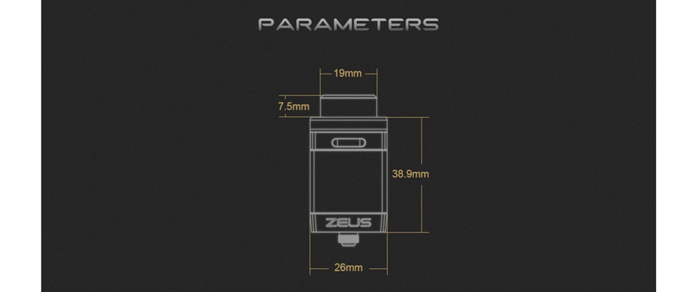 Atomizer Electronic Cigarette Atomizer Geekvape Zeus Dual RTA Atomizer 4ml - Blue
