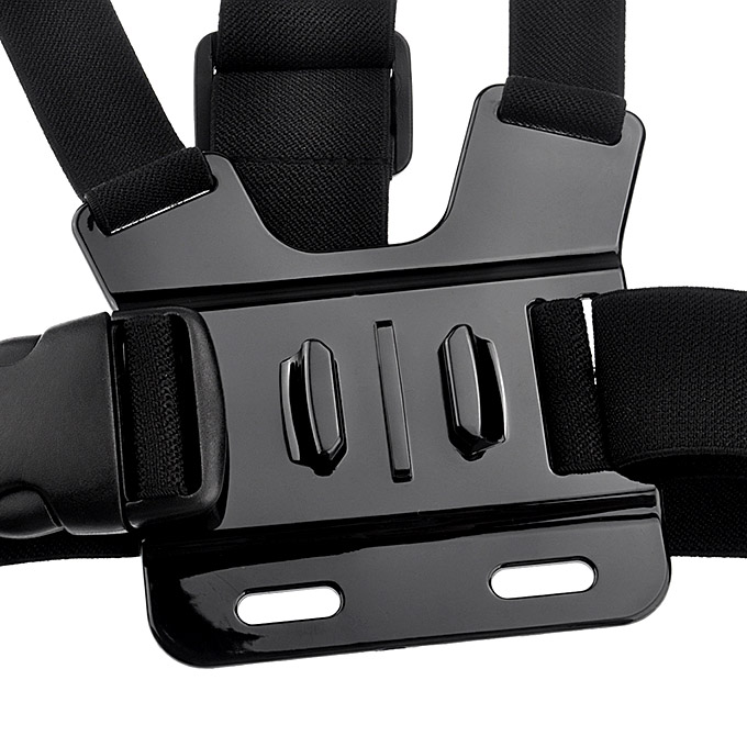 B Model Chest Harness Suitable For Gopro Hero 3/2/1 With 3-way Adjustment Base - Black