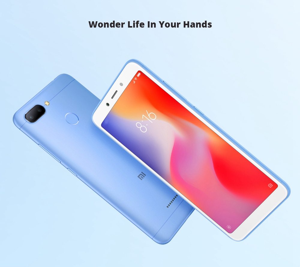 Xiaomi Redmi 6 5.45 Inch 4G LTE Smartphone MTK Helio P22 3GB 32GB 12.0MP+5.0MP Dual Rear Cameras Android 8.1 OS 18:9 Screen AI Face Unlock - Gold