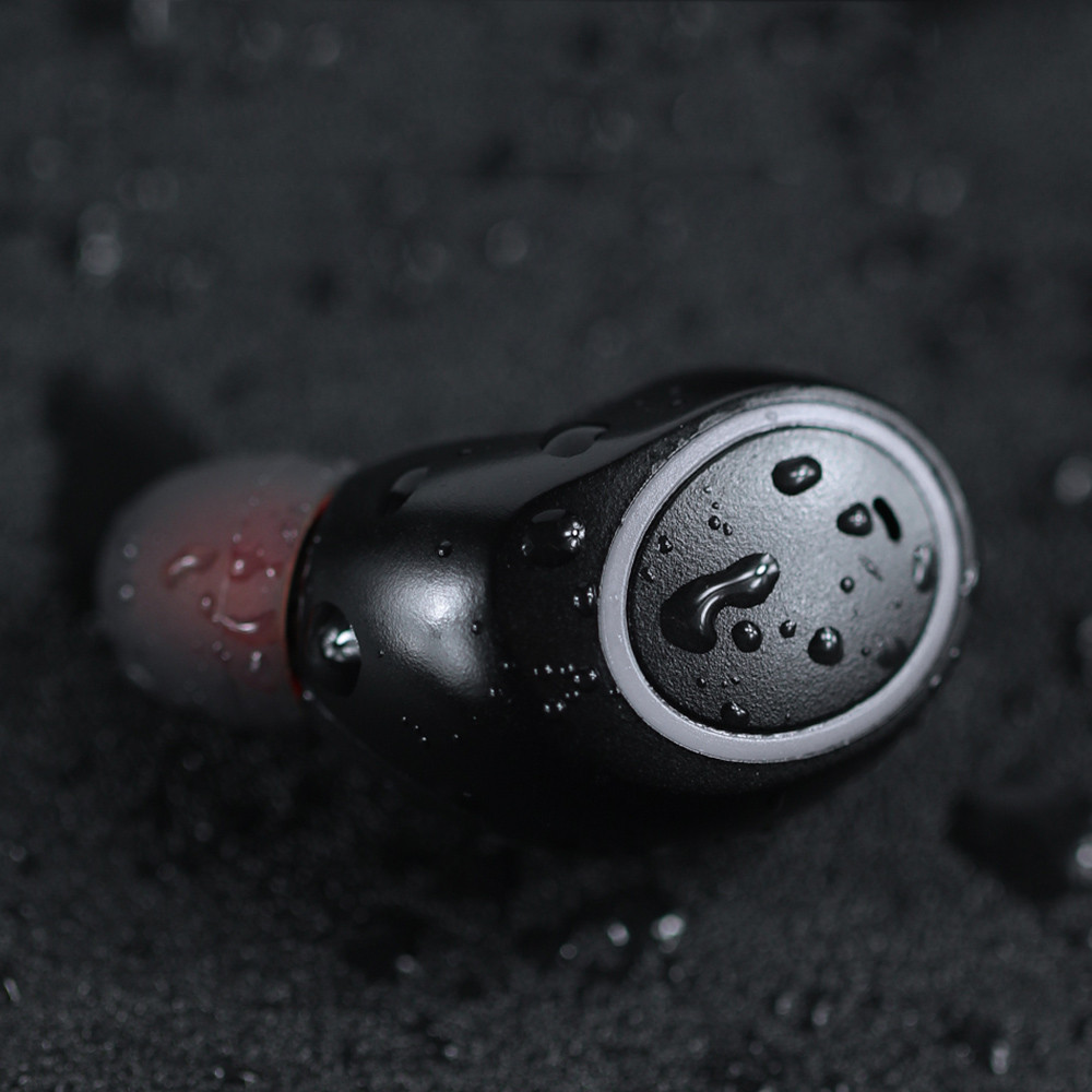 AWEI TWS Sport Wireless Bluetooth Earphones Stereo Bluetooth V5.0 Headset with Charge Storage - Black