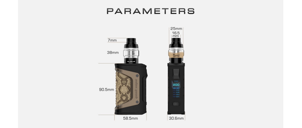 Electronic Cigarette Geekvape Aegis Legend 200W Mod Kit with Aero Mesh Version Tank 5ml -Camo
