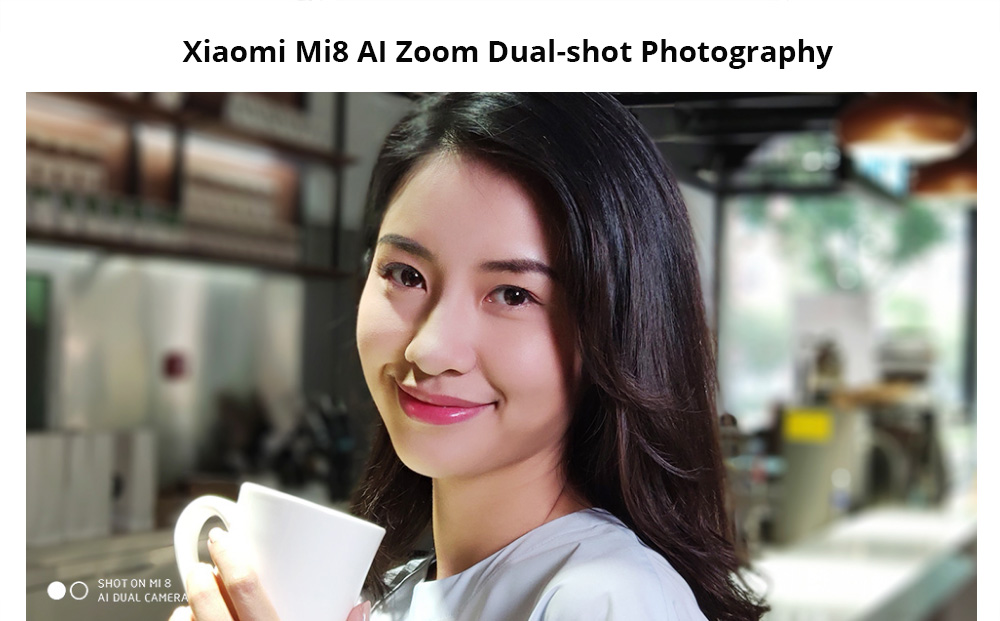 Xiaomi Mi8 6.21 Inch 4G LTE Smartphone Snapdragon 845 6GB 64GB Dual 12MP Rear Cameras MIUI 9 AMOLED Screen NFC Face ID Type-C Fast Charge - Black