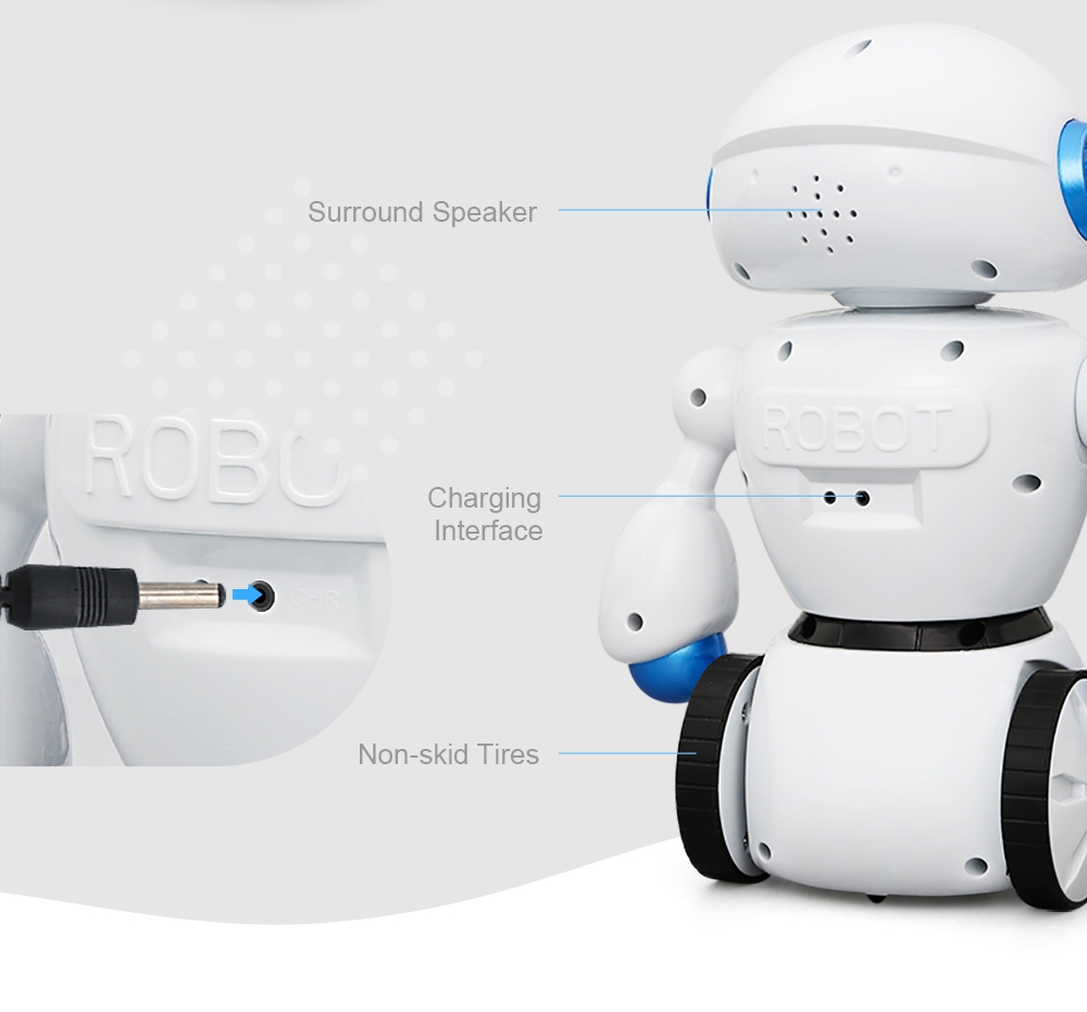 JJRC R6 CADY WIGI RC Robot Path Tracking Intelligent Programming with Light RTR - Blue