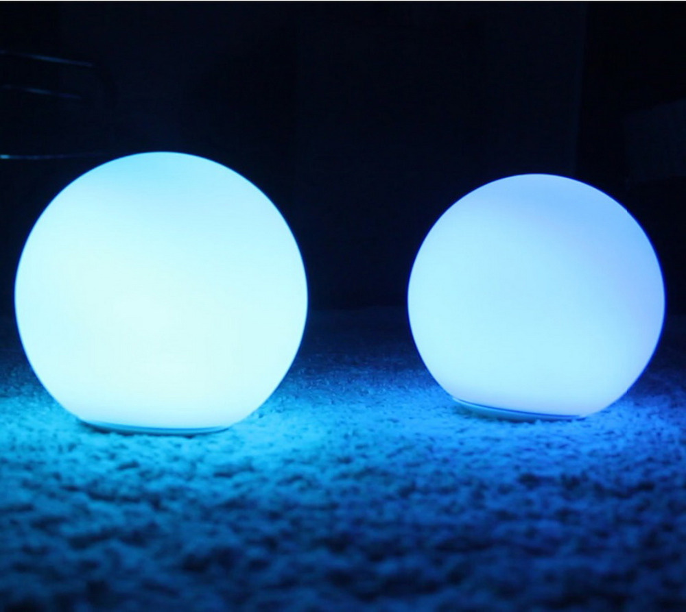 MIPOW BTL301W-WT PLAYBULB Sphere Smart Dimmable LED Glass Orb Light Floor Lamp Night Lights Tap to Change Color-White
