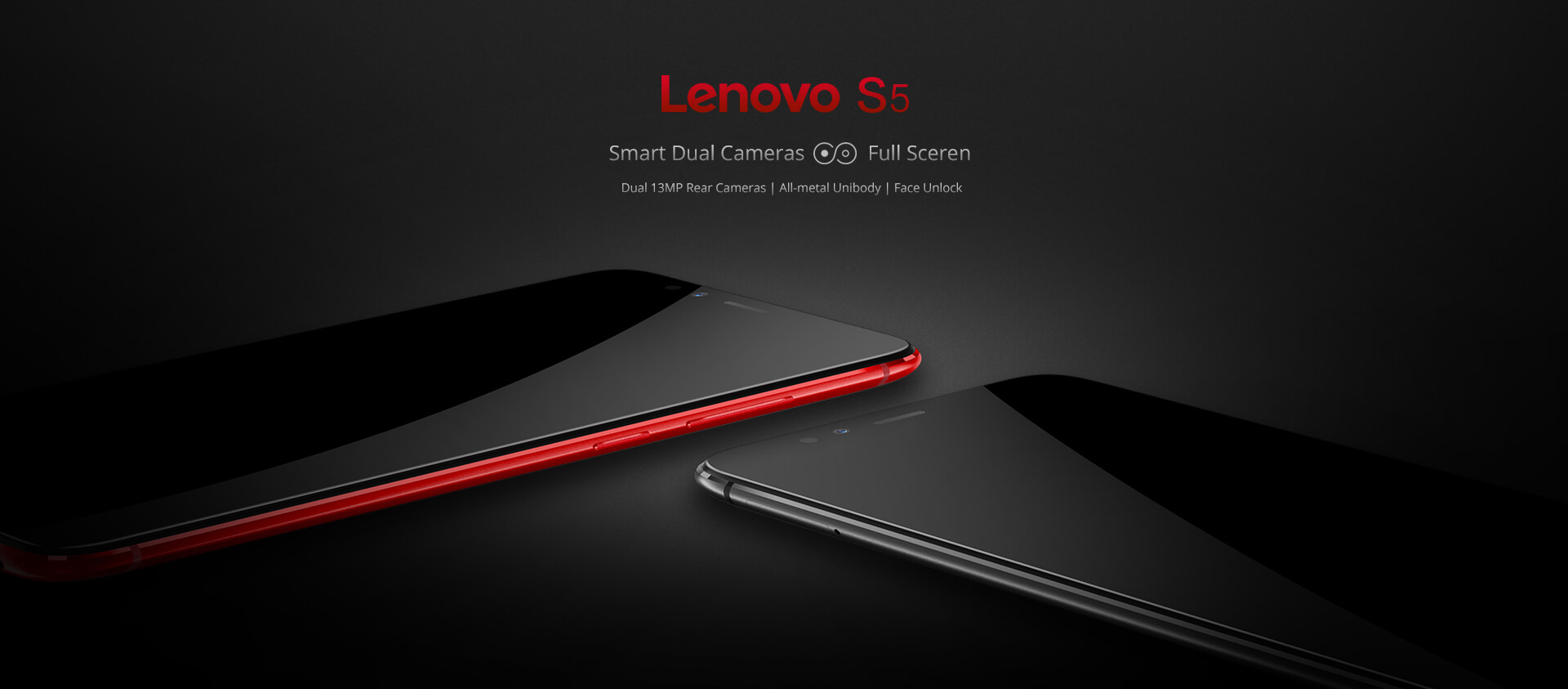 Lenovo S5 K520 5.7 Inch 4G LTE Smartphone Snapdragon 625 4GB 64GB Dual 13.0MP Rear Cameras ZUI 3.7 OS Touch ID - Red