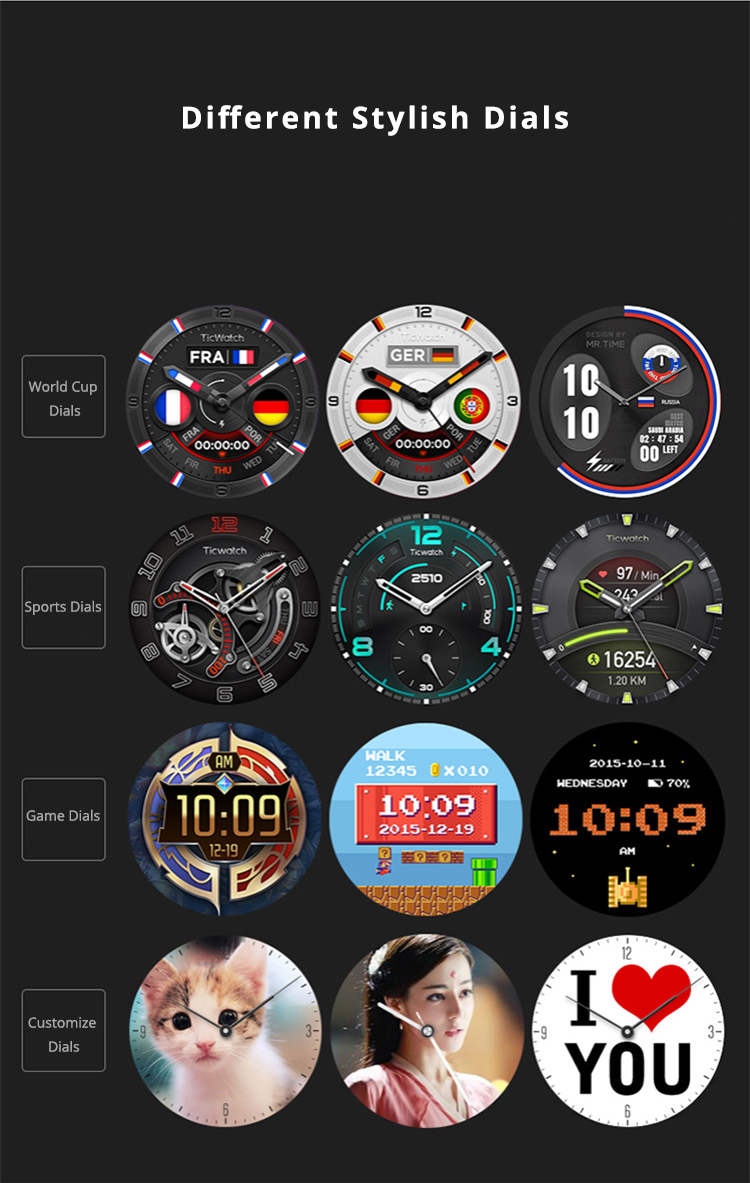 Ticwatch Pro Smartwatch Wear OS 1.4" AMOLED + LED Display Qualcomm Snapdragon W2100 Quad Core Built-in GPS 2 in 1 Leather Silicon Strap - Silver