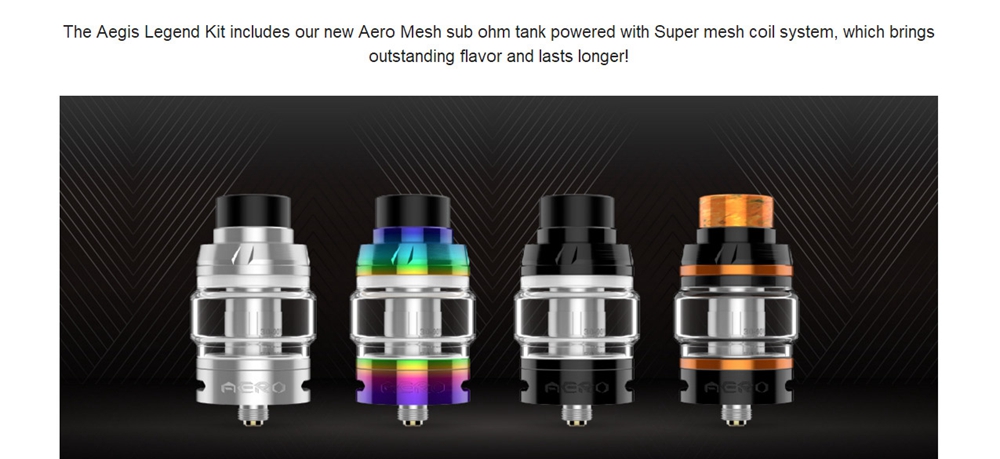 Electronic Cigarette Geekvape Aegis Legend 200W Mod Kit with Aero Mesh Version Tank 5ml -Black+Orange