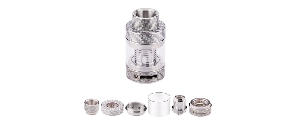 Electronic Cigarette Atomizer FreeMax Fireluke Mesh Tank Atomizer 3ml Carbon Fiber -Red