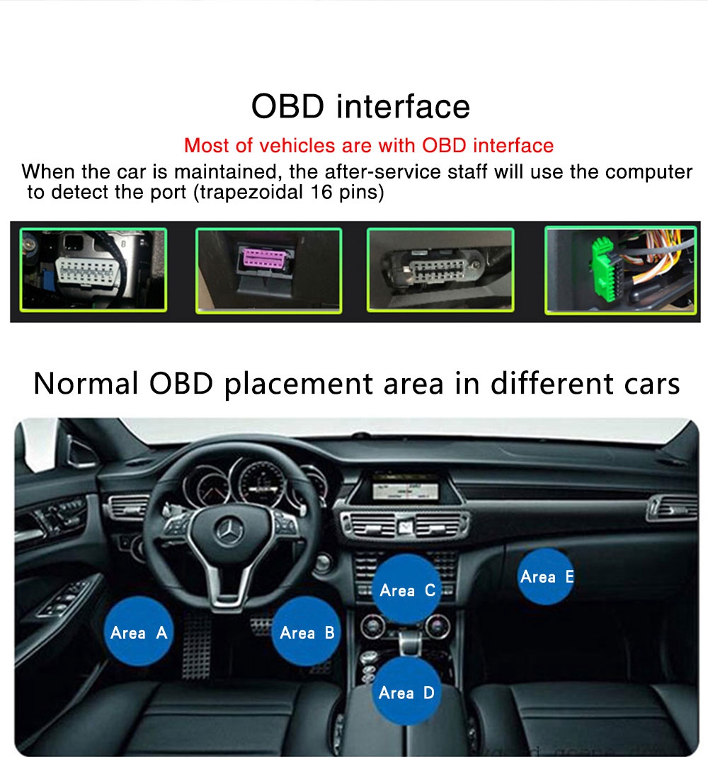 S600 5.8 Inch OBDII Interface Car HUD Head-Up Display Voltage Fuel Speeding Alarm System Multiple Mode Switching - Black