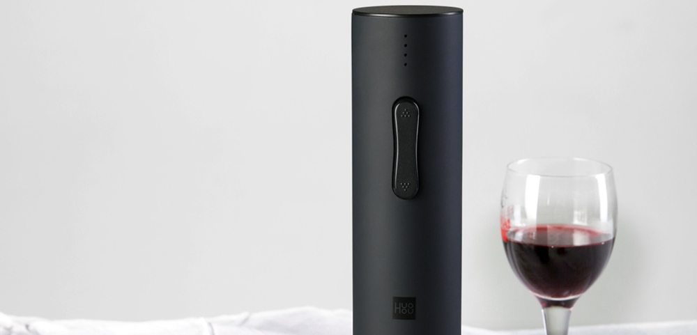 Xiaomi HuoHou Wine Electric Bottle Opener Six Seconds Open Bottle - Black